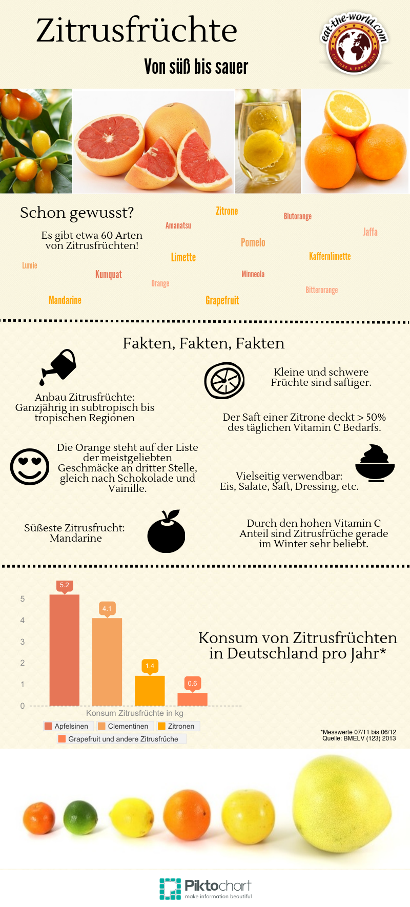 Infografik: Zitrusfrüchte