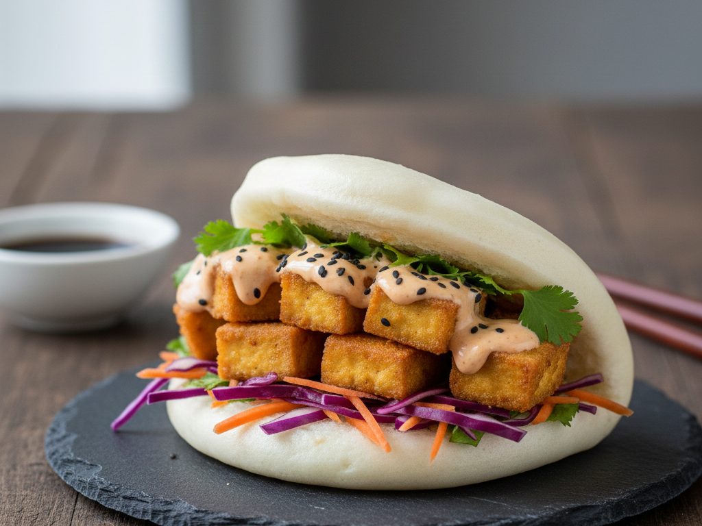 Ein lebendiges Gericht auf dem Teller, inspiriert von den kreativen Menüs der veganen Restaurants Hamburg.