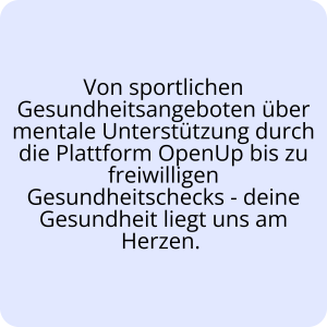 Gesundheitsbenefits im Tourguide-Job mit Sportangeboten, mentaler Unterstützung und freiwilligen Gesundheitschecks.